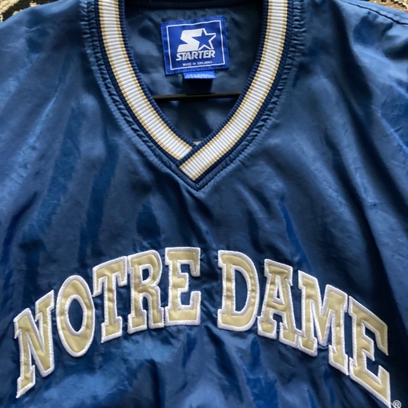 Used Starter Notre Dame Fighting Irish Pullover Windbreaker Size XXL - Picture 2 of 7